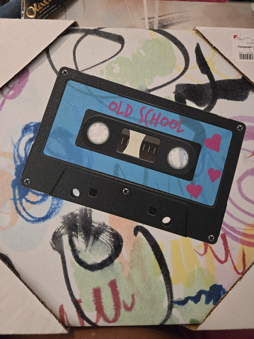 Old School Blue Cassette Wall Art - Portable Audio Style